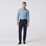 Leeward Dress Shirt in Steel Blue Multi Dot by Mizzen+Main