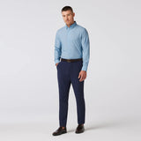 Leeward Dress Shirt in Steel Blue Multi Dot by Mizzen+Main