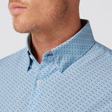 Leeward Dress Shirt in Steel Blue Multi Dot by Mizzen+Main