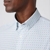 Leeward Dress Shirt in White Hatch Mark by Mizzen+Main