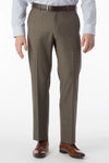 Super 110's Sharkskin Flat Front Dunhill Dress Pant in Light Brown by Ballin