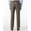 Super 110's Sharkskin Flat Front Dunhill Dress Pant in Light Brown by Ballin