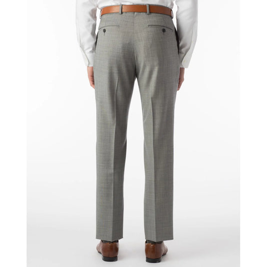 Super 110's Sharkskin Pleated Manchester Dress Pant in Black & White by Ballin
