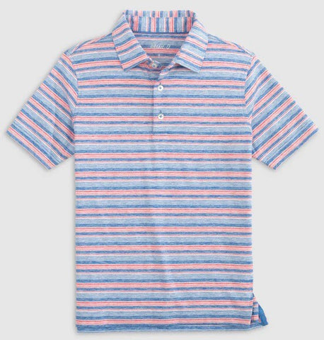 Conan Striped Jersey Performance Polo in Pipeline by Johnnie-O