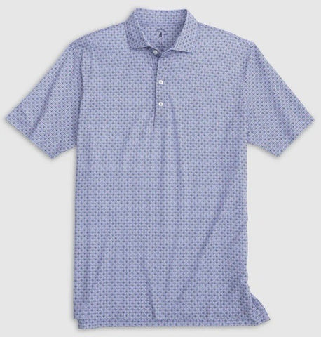 Hales Printed Top Shelf Performance Polo in Navy by Johnnie-O