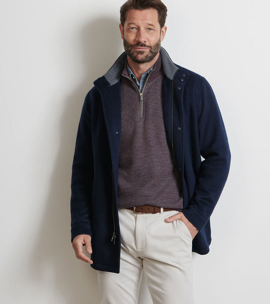 Crown Flex Merino City Coat in Navy by Peter Millar