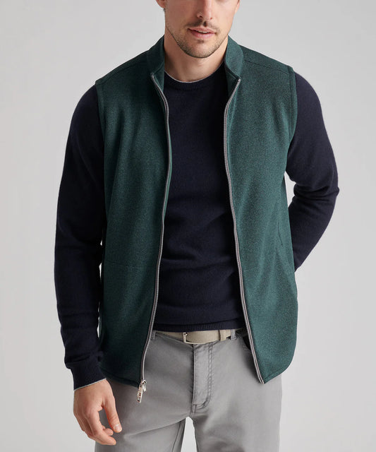 Crown Sweater Fleece Vest in Deep Verdant by Peter Millar
