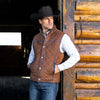 Beaver Creek Waxed Goat Suede Vest in Bourbon by Madison Creek Outfitters