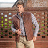 Beaver Creek Waxed Goat Suede Vest in Bourbon by Madison Creek Outfitters