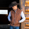 Beaver Creek Waxed Goat Suede Vest in Bourbon by Madison Creek Outfitters