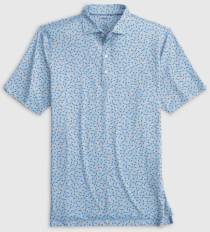 Duck Hook Printed Jersey Performance Polo in Maliblu by Johnnie-O