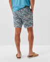 Ponderosa Half Elastic 7" Swim Trunks in Black by Johnnie-O