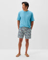Ponderosa Half Elastic 7" Swim Trunks in Black by Johnnie-O