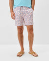 Shelly Half Elastic 7" Swim Trunks in White by Johnnie-O