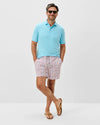 Shelly Half Elastic 7" Swim Trunks in White by Johnnie-O