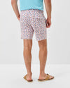 Shelly Half Elastic 7" Swim Trunks in White by Johnnie-O