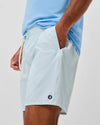 Anemone Half Elastic 7" Swim Trunks in White by Johnnie-O