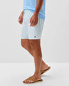 Anemone Half Elastic 7" Swim Trunks in White by Johnnie-O