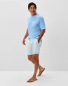 Anemone Half Elastic 7" Swim Trunks in White by Johnnie-O