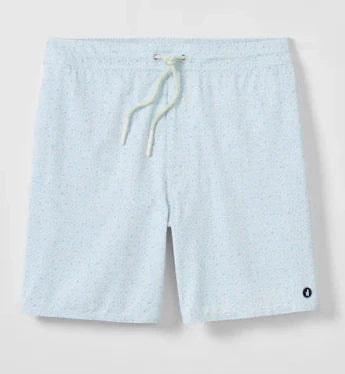 Anemone Half Elastic 7" Swim Trunks in White by Johnnie-O