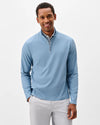 Hoppin Ribbed Knit Performance 1/4 Zip Pullover in Carbon Fiber by Johnnie-O