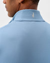 Hoppin Ribbed Knit Performance 1/4 Zip Pullover in Carbon Fiber by Johnnie-O