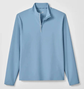 Hoppin Ribbed Knit Performance 1/4 Zip Pullover in Carbon Fiber by Johnnie-O