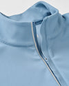 Hoppin Ribbed Knit Performance 1/4 Zip Pullover in Carbon Fiber by Johnnie-O