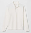 Hoppin Ribbed Knit Performance 1/4 Zip Pullover in White by Johnnie-O