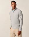 Hoppin Ribbed Knit Performance 1/4 Zip Pullover in Seal by Johnnie-O