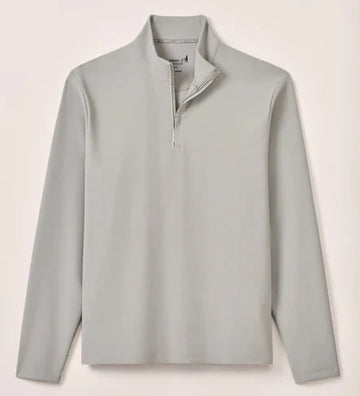 Hoppin Ribbed Knit Performance 1/4 Zip Pullover in Seal by Johnnie-O