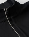 Hoppin Ribbed Knit Performance 1/4 Zip Pullover in Black by Johnnie-O