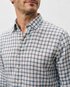 Tad Pane Linen Blend Button Down Shirt in Wake by Johnnie-O