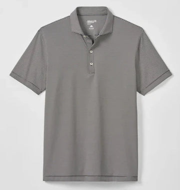 Lyndonn Stripe Performance Jersey Polo in Black Seal by Johnnie-O