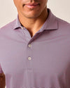 Lyndonn Stripe Performance Jersey Polo in Navy/Porto Pink by Johnnie-O