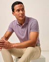 Lyndonn Stripe Performance Jersey Polo in Navy/Porto Pink by Johnnie-O