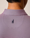 Lyndonn Stripe Performance Jersey Polo in Navy/Porto Pink by Johnnie-O