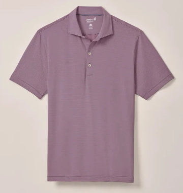 Lyndonn Stripe Performance Jersey Polo in Navy/Porto Pink by Johnnie-O
