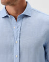 McCarthy Solid Linen Blend Button Down Shirt in Maliblu by Johnnie-O