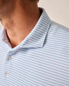 Stetson Stripe Performance Mesh Polo in Maliblu by Johnnie-O