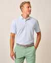 Stetson Stripe Performance Mesh Polo in Maliblu by Johnnie-O