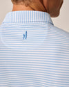 Stetson Stripe Performance Mesh Polo in Maliblu by Johnnie-O