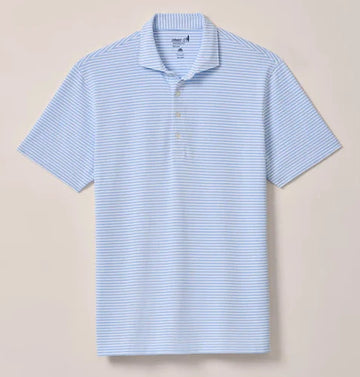 Stetson Stripe Performance Mesh Polo in Maliblu by Johnnie-O