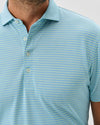 Stetson Stripe Performance Mesh Polo in Macaw by Johnnie-O