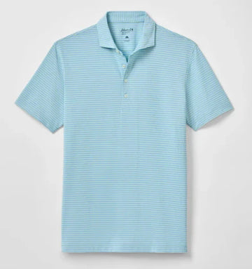 Stetson Stripe Performance Mesh Polo in Macaw by Johnnie-O
