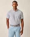 Stetson Stripe Performance Mesh Polo in Navy by Johnnie-O