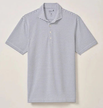 Stetson Stripe Performance Mesh Polo in Navy by Johnnie-O