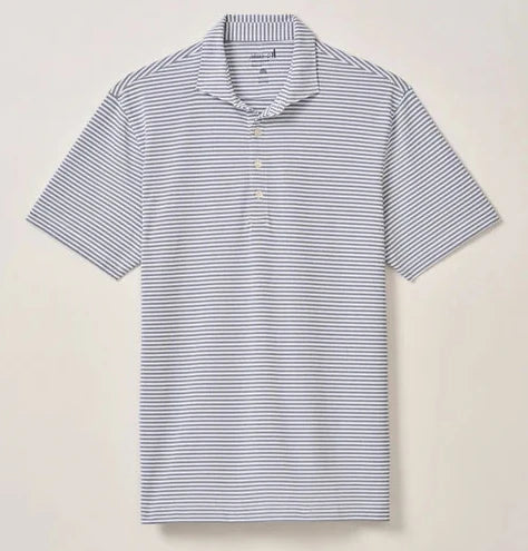 Stetson Stripe Performance Mesh Polo in Navy by Johnnie-O