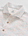 Cash Bar Linen Blend Short Sleeve Button Down Shirt in White by Johnnie-O