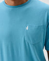 Born To Surf Cotton Blend Pocket T-Shirt in Haze by Johnnie-O